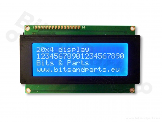 Display LCD HD44780 - 20x4 white on blue 